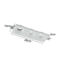 Porta Faretto In Gesso A Scomparsa 3 Led Fori Da Incasso Soffitto Verniciabile         