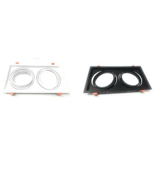 Porta Faretto Incasso Doppio Faretto Ar111 Rettangolare Orientabile P-ar111-2         