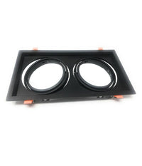 Porta Faretto Incasso Doppio Faretto Ar111 Rettangolare Orientabile P-ar111-2         