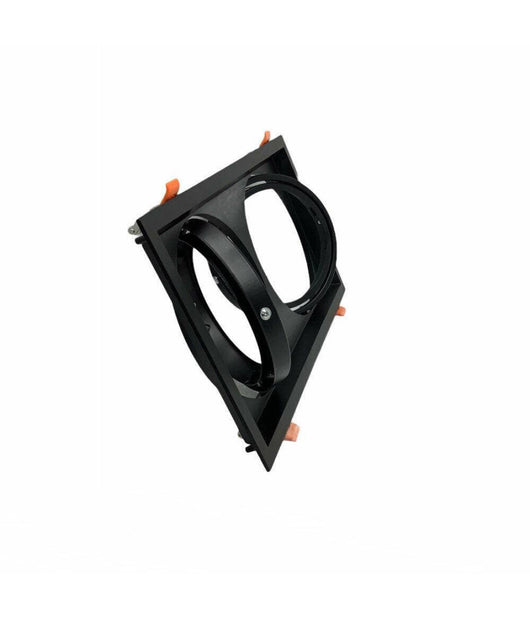 Porta Faretto Incasso Doppio Faretto Ar111 Rettangolare Orientabile P-ar111-2  Nero       