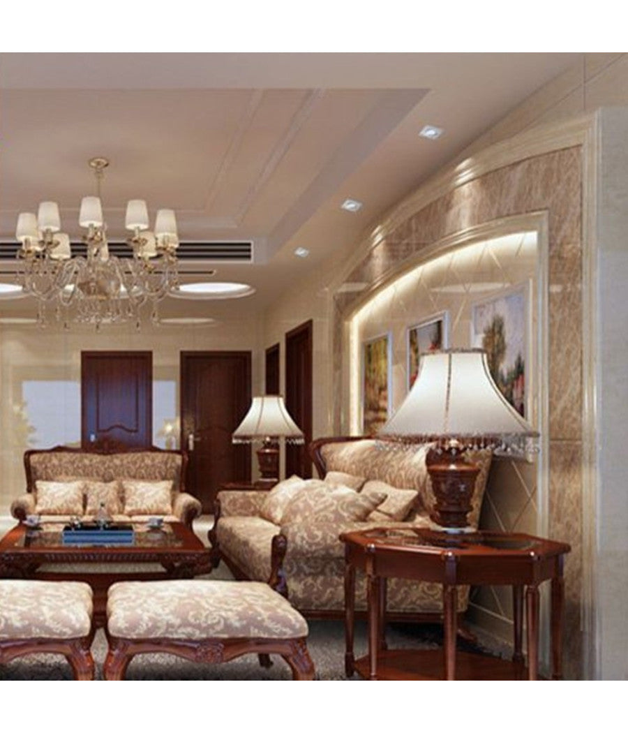 Porta Faretto Incasso Faretto Gu10 Quadrato Acciaio Orientabile Portalampada P3  Argento       