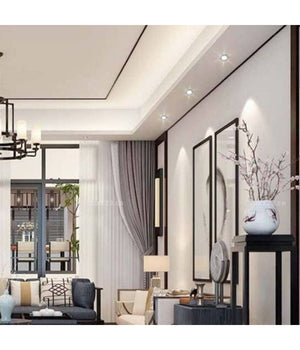 Porta Faretto Incasso Orientabile Acciaio Supporto Rotondo Decorato Glitter P8  Argento       