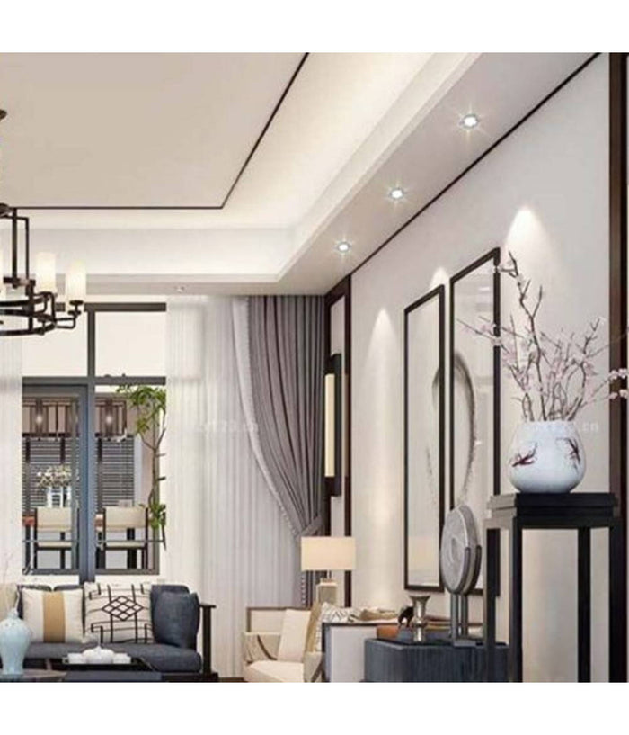 Porta Faretto Incasso Orientabile Acciaio Supporto Rotondo Decorato Glitter P8  Argento       