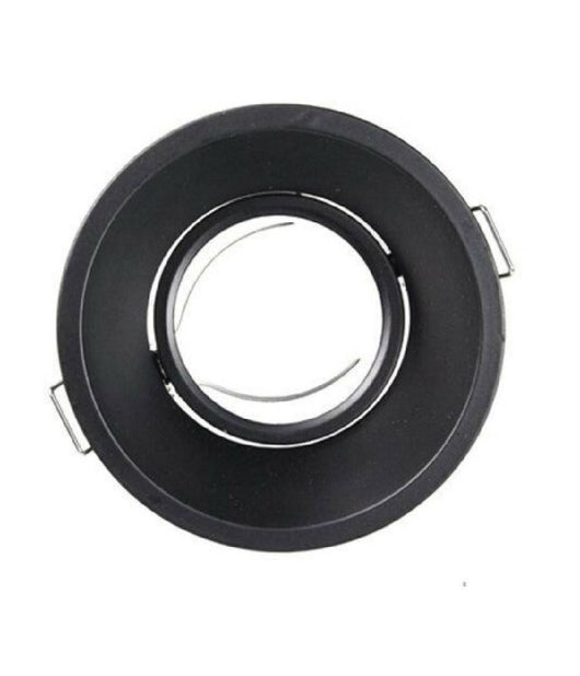 Porta Faretto Incasso Per Faretto Tondo Gu10 Orientabile Per Controsoffitto P13  Nero       