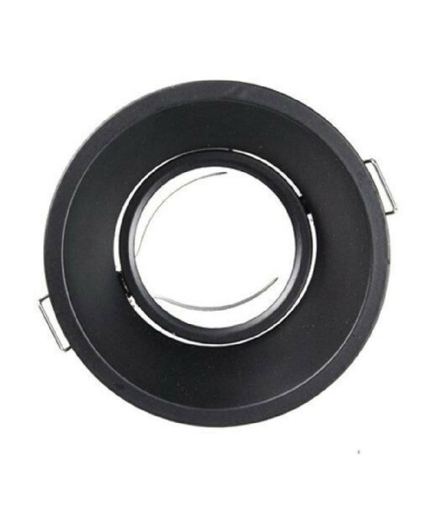 Porta Faretto Incasso Per Faretto Tondo Gu10 Orientabile Per Controsoffitto P13  Nero       