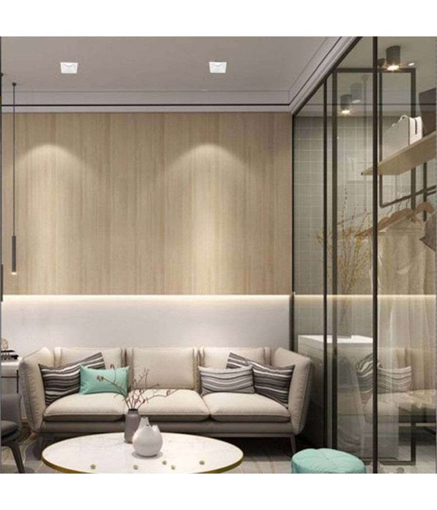 Porta Faretto Incasso Supporto Faretto Orientabile Quadrato Gu10 Foro 82 Mm P14         