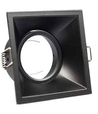 Porta Faretto Incasso Supporto Faretto Orientabile Quadrato Gu10 Foro 82 Mm P14         
