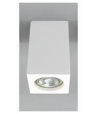 Porta Faretto Lampada Da Soffitto Quadrato In Gesso Gu10 H110mm Ip20 Gs-c110-q         