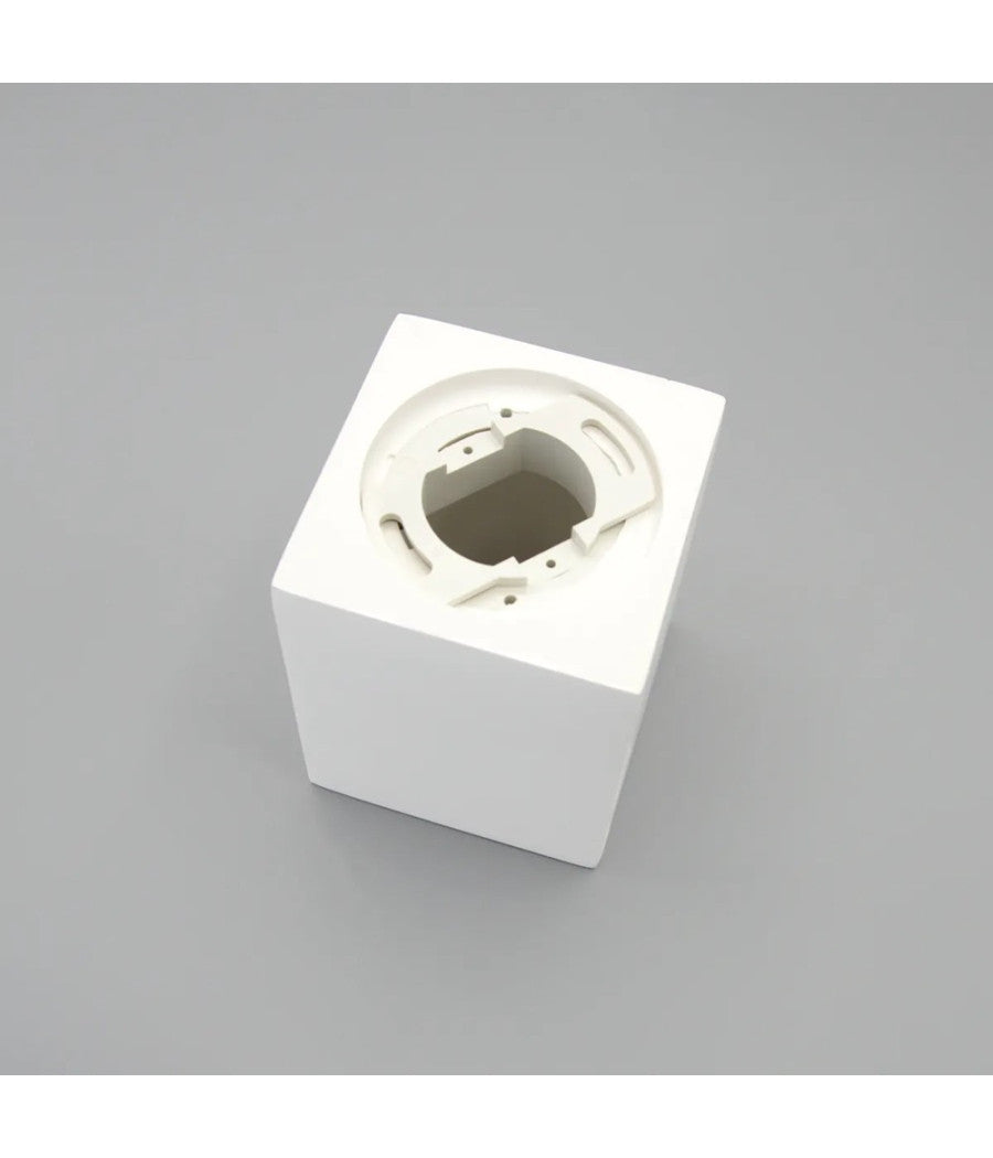 Porta Faretto Lampada Da Soffitto Quadrato In Gesso Gu10 H110mm Ip20 Gs-c110-q         