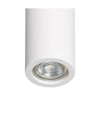 Porta Faretto Lampada Soffitto Gu10 Cilindro Gesso H110mm Verniciabile Gs-c110-t         