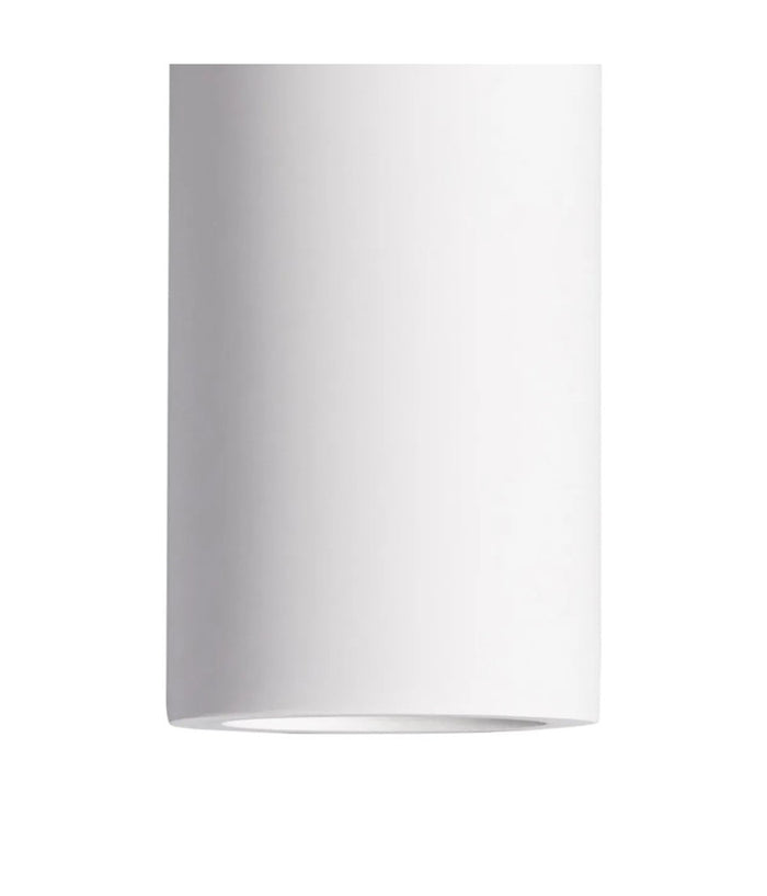Porta Faretto Lampada Soffitto Gu10 Cilindro Gesso H110mm Verniciabile Gs-c110-t         