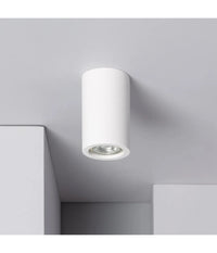 Porta Faretto Lampada Soffitto Gu10 Cilindro Gesso H110mm Verniciabile Gs-c110-t         