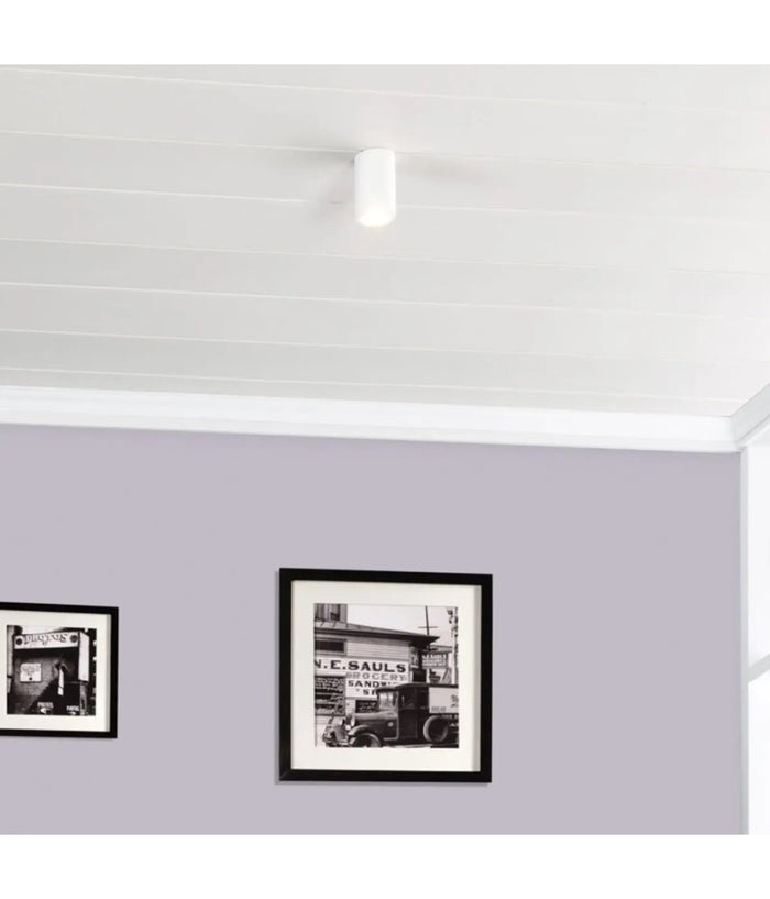 Porta Faretto Lampada Soffitto Gu10 Cilindro In Gesso H90mm Verniciabile Gs-c90-t         