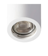 Porta Faretto Lampada Soffitto Gu10 Cilindro In Gesso H90mm Verniciabile Gs-c90-t         