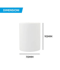 Porta Faretto Lampada Soffitto Gu10 Cilindro In Gesso H90mm Verniciabile Gs-c90-t         