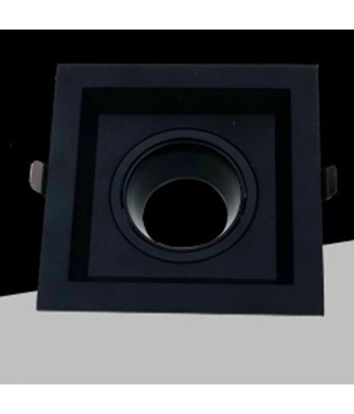 Porta Faretto Orientabile Da Incasso Nero Per Lampadine Gu10 / Gu5.3 P33-gu10-n1         