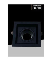 Porta Faretto Orientabile Da Incasso Nero Per Lampadine Gu10 / Gu5.3 P33-gu10-n1         
