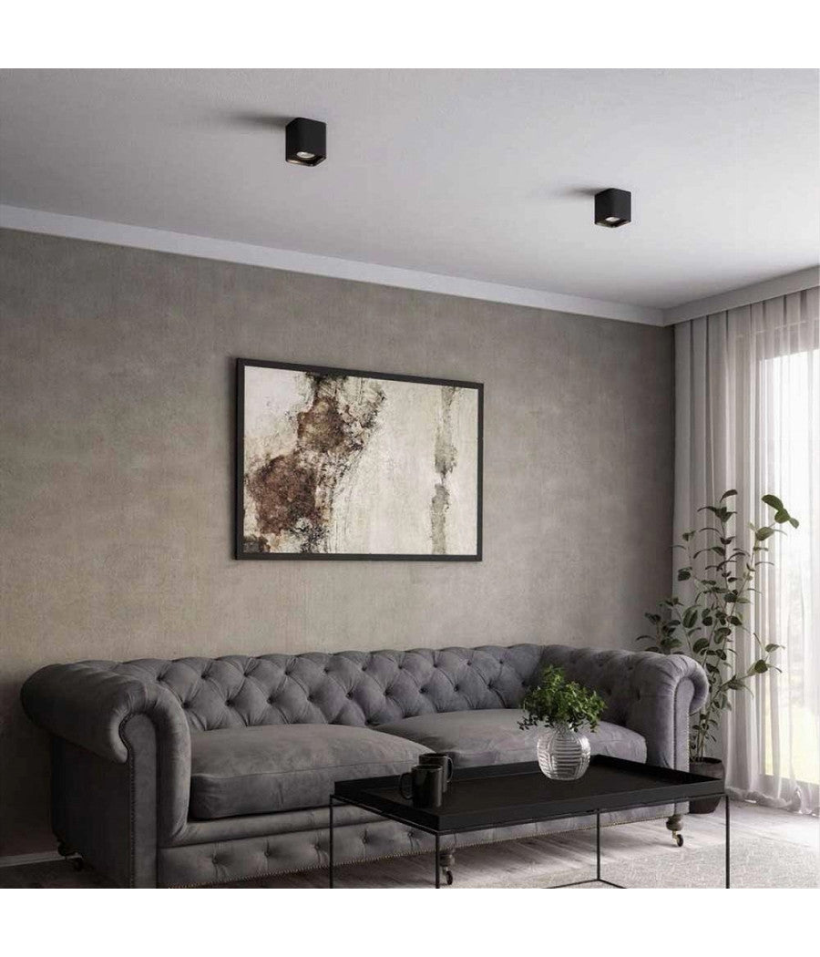 Porta Faretto Orientabile Da Soffitto Nero Per Faretto Gu10 / Gu5.3 P34-gu10-n1         