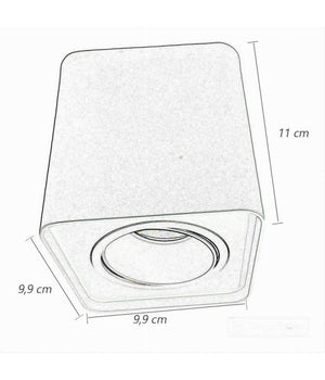 Porta Faretto Orientabile Da Soffitto Nero Per Faretto Gu10 / Gu5.3 P34-gu10-n1         