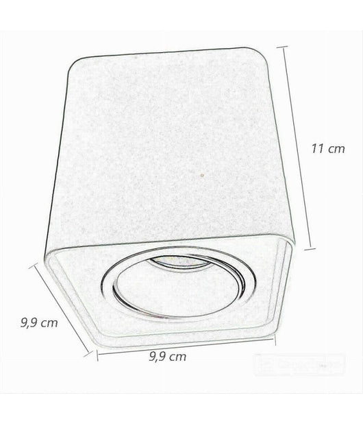 Porta Faretto Orientabile Da Soffitto Nero Per Faretto Gu10 / Gu5.3 P34-gu10-n1         