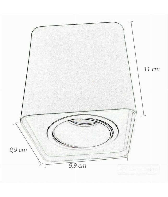 Porta Faretto Orientabile Da Soffitto Nero Per Faretto Gu10 / Gu5.3 P34-gu10-n1         