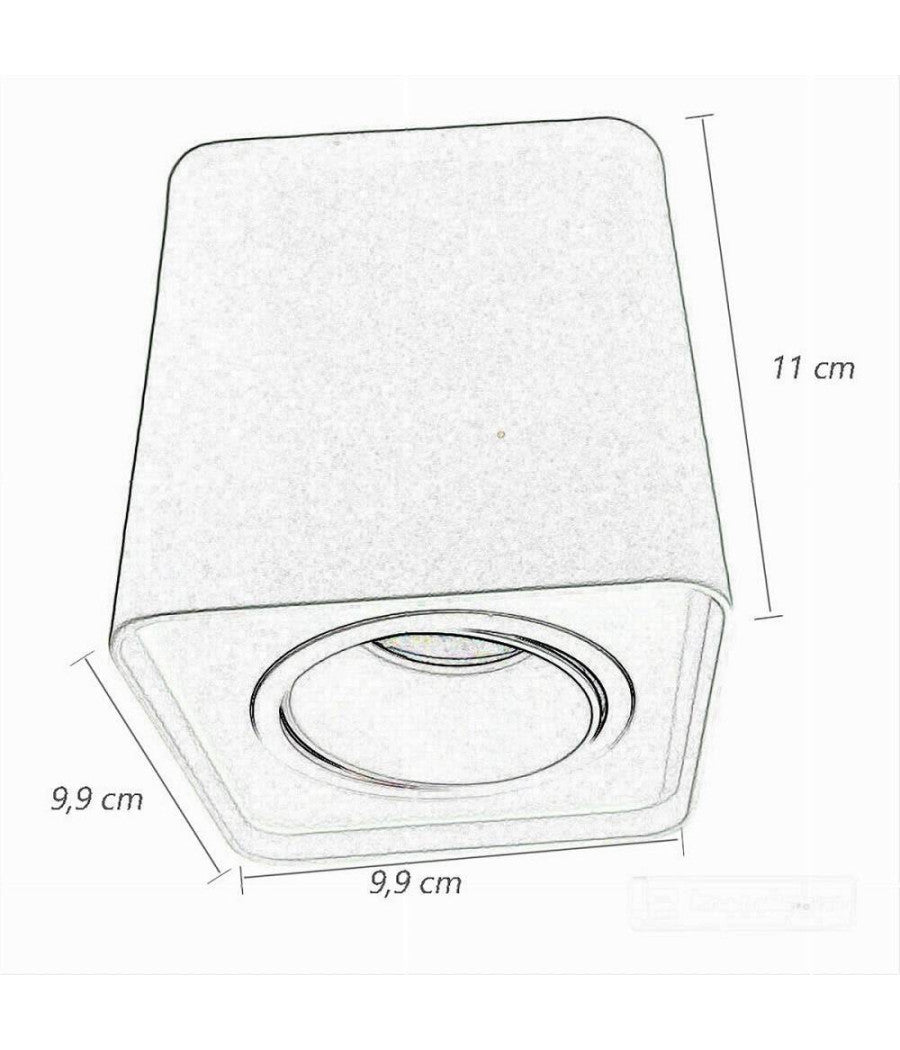 Porta Faretto Orientabile Da Soffitto Nero Per Faretto Gu10 / Gu5.3 P34-gu10-n1         
