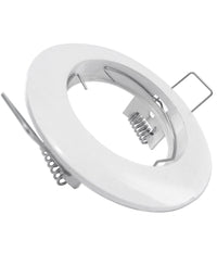 Porta Faretto Portafaretto Fisso Incasso Lampadine Lampada Led Gu10 Bianco 60mm         