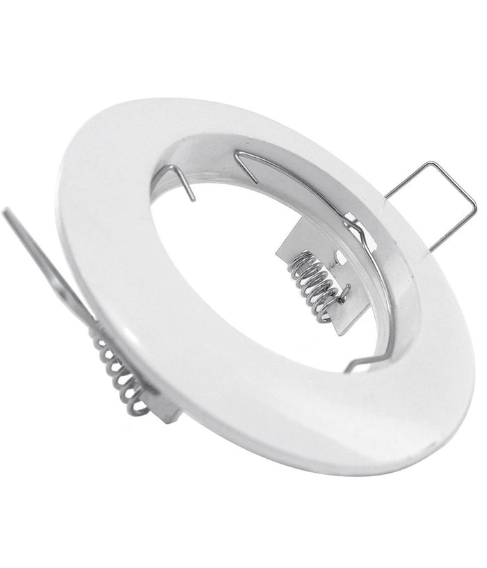 Porta Faretto Portafaretto Fisso Incasso Lampadine Lampada Led Gu10 Bianco 60mm         