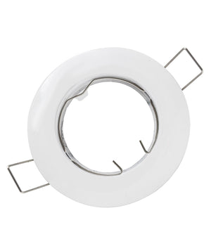 Porta Faretto Portafaretto Fisso Incasso Lampadine Lampada Led Gu10 Bianco 60mm         