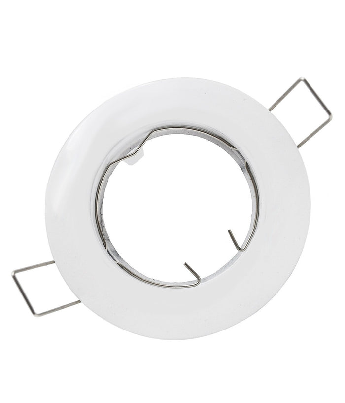 Porta Faretto Portafaretto Fisso Incasso Lampadine Lampada Led Gu10 Bianco 60mm         