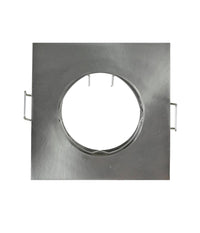 Porta Faretto Portafaretto Quadrato Incasso Acciaio Lampada Led Gu10         