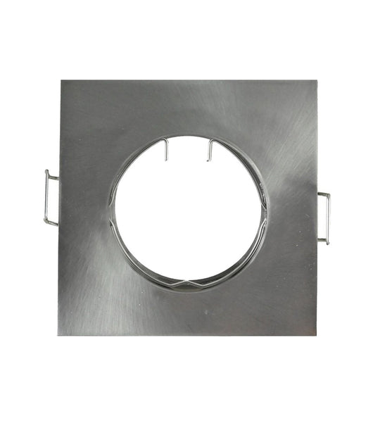 Porta Faretto Portafaretto Quadrato Incasso Acciaio Lampada Led Gu10         