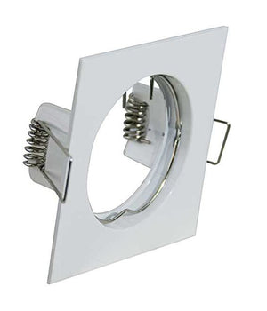Porta Faretto Portafaretto Quadrato Incasso Bianco Lampada Led Gu10 63mm         
