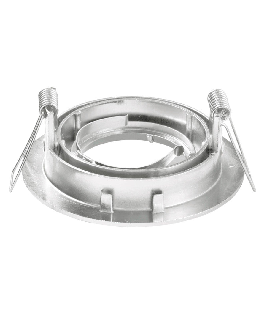 Porta Faretto Portafaretto Supporto Orientabile Incasso Gu10 Mr16 Satinato         