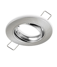 Porta Faretto Portafaretto Supporto Orientabile Incasso Gu10 Mr16 Satinato         