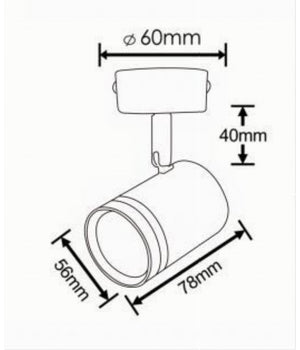 Porta Faretto Proiettore Orientabile Da Soffitto Parete A Cilindro Gu10 P28-gu10  Bianco       
