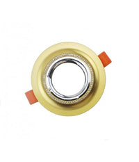 Porta Faretto Rotondo Ad Incasso Con Brillantini Gu10 Foro 75mm Argento Oro P25  Oro       