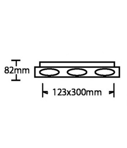 Porta Faretto Triplo Orientabile Ad Incasso Nero Per Lampadine Gu10 Gu5.3 P33-n3         
