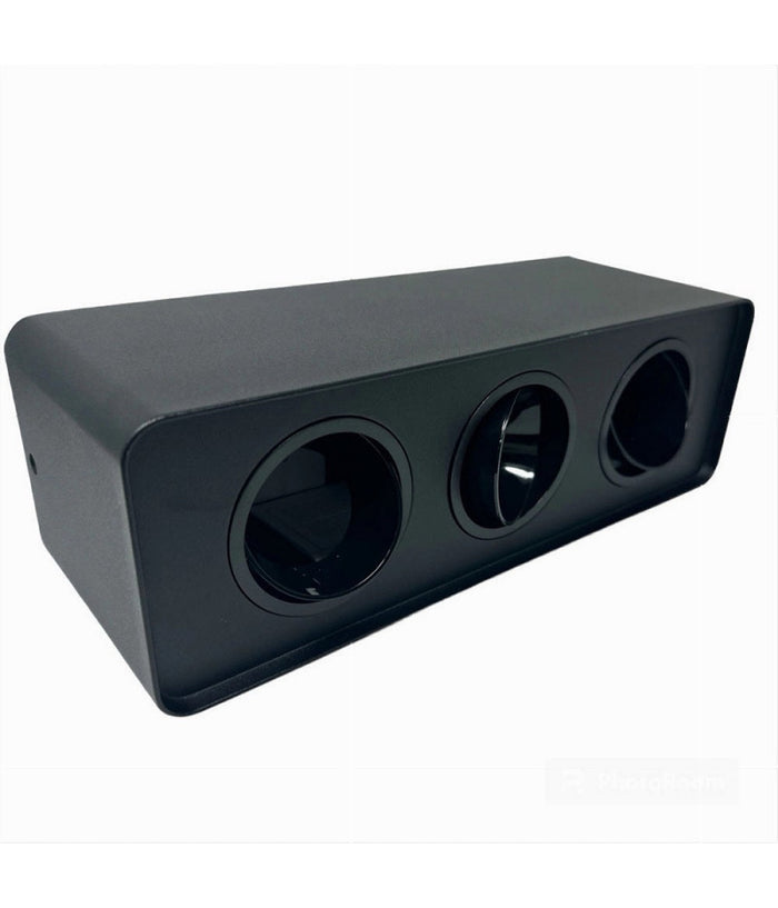 Porta Faretto Triplo Orientabile Da Soffitto Nero Per Faretto Gu10 Gu5.3 P34-n3         