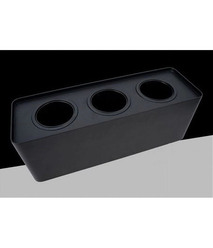 Porta Faretto Triplo Orientabile Da Soffitto Nero Per Faretto Gu10 Gu5.3 P34-n3         