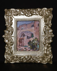 Mobili2g - portafoto in foglia argento rettangolare - misure: l.31 x h.35 x p.2