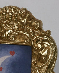 Mobili2g - portafoto in foglia oro rettangolare-sagomata- misure: l.17 x h.25 x p.2