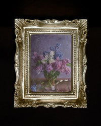 Mobili2g - portafoto in foglia argento rettangolare - misure: l.39 x h.49 x p.3