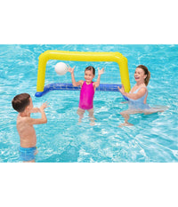 Porta Gonfiabile Galleggiante Water Polo Con Palla Giallo 137x66cm Bambini 52123         