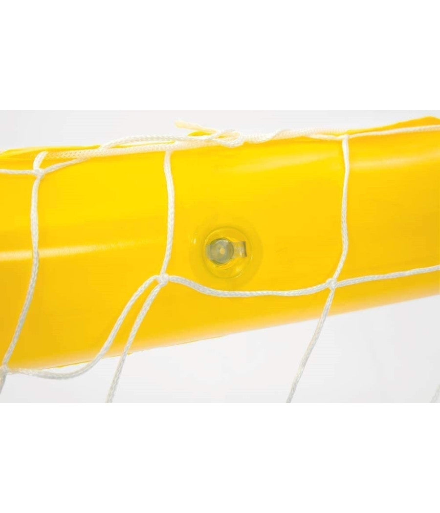 Porta Gonfiabile Galleggiante Water Polo Con Palla Giallo 137x66cm Bambini 52123         