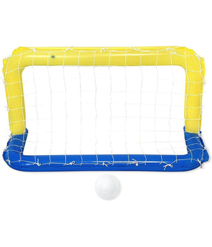 Porta Gonfiabile Galleggiante Water Polo Con Palla Giallo 137x66cm Bambini 52123         