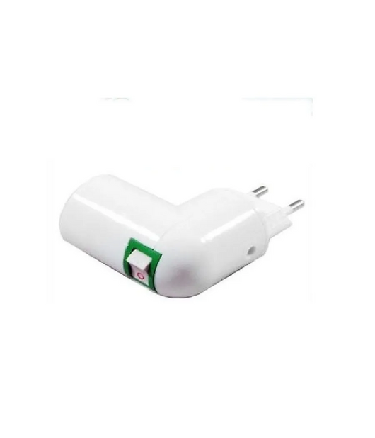 Trade Shop - Porta Lampada Adattatore Attacco E27 O E14 Con Interruttore Portalampada Spina -       -e27-