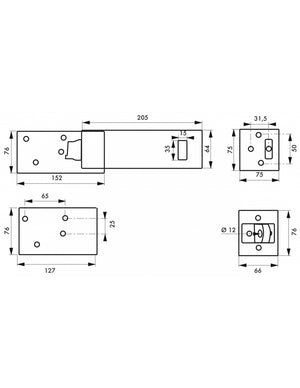 Porta lucchetto rinforzato, nero - THIRARD