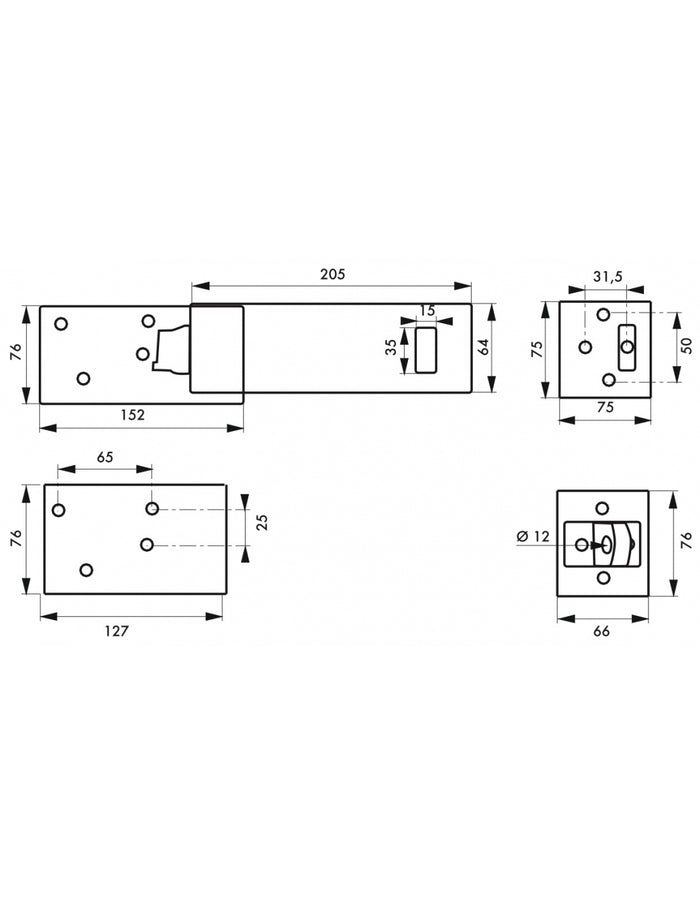 Porta lucchetto rinforzato, nero - THIRARD