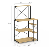 IDMarket - Porta microonde a più ripiani DETROIT